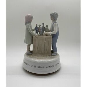 Flavia Weedn‎ Turning Porcelain Music Box "This Old Man" 1984 Hand Painted